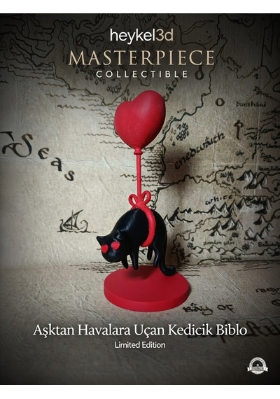 Aşktan Havalara Uçan Kedicik Biblo 15cm