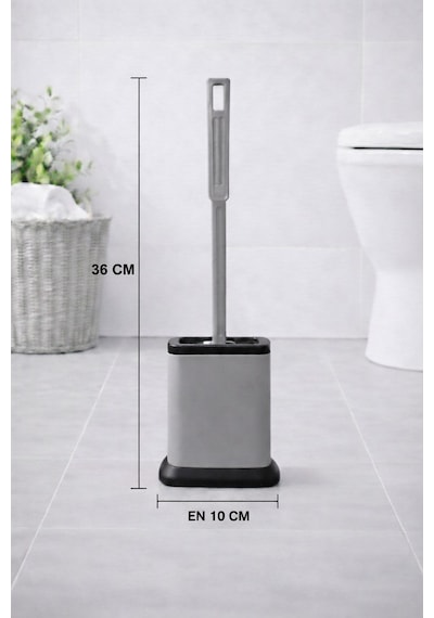 Silikon Tuvalet Fırçası Pratik Silikon Wc Klozet Fırçası Oval Gri S-210 Gri