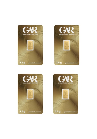 4 Adet 2.5 Gr 24 Ayar Altın 995 Gar
