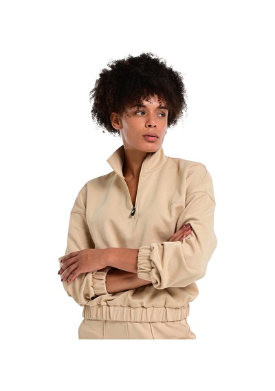 Sportive Burgos Kadın Bej Günlük Stil Sweatshirt 24kk012-oat Bej