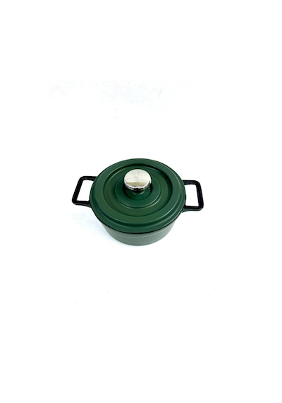 14 Cm Mini Döküm Teflon Tencere Yeşil