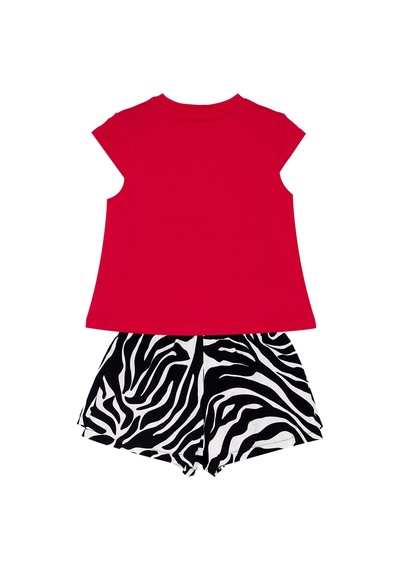Balerin Zebra Kız Çocuk T-Shirt Şort Takım