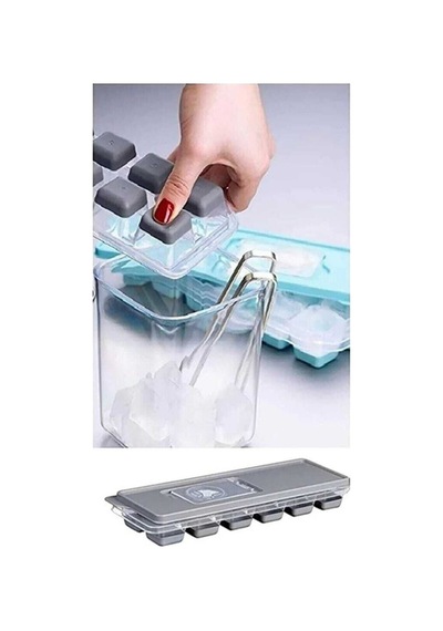 2 Adet 12 Bölmeli Yapışmaz Buz Kalıbı, Bas Parmak, Buzluk İçin Ideal Seçenek Plastik Diğer