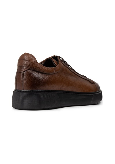 Deery Hakiki Deri Taba Rengi Erkek Sneaker Ayakkabı - 01954Mtbae02 Taba