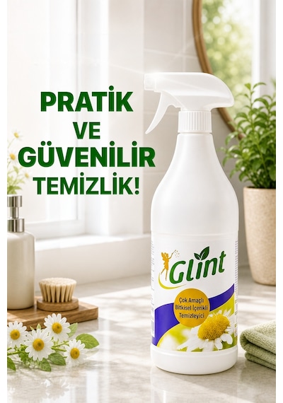 Glint Çok Amaçlı Bitkisel İçerikli Temizleyici Yağ Çözücü Ve Kireç Sökücü Tekli