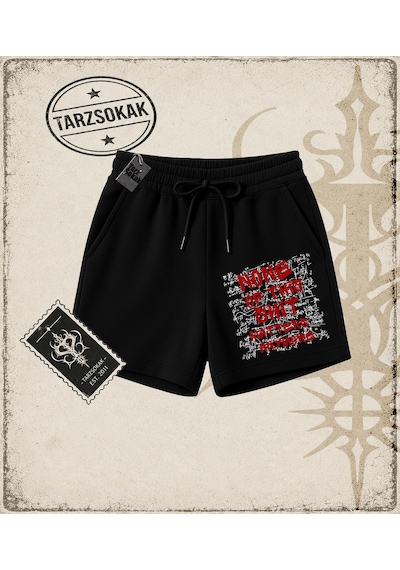 Tarzsokak Gotik & Grunge Streetwear None Of Thıs Shıt Matters Anymore Unisex Şort Siyah