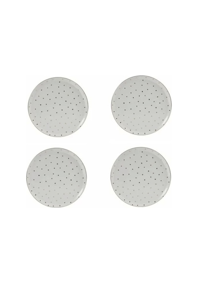 Porland Forest Yaldızlı Servis Tabağı 28cm 4'lü Çok Renkli