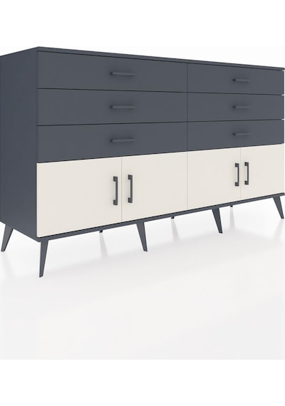 Hyperion Konsol 2 Raflı 6 Çekmeceli 4 Kapaklı 176x44x99 Antrasit- Antrasit-aytaşı/antrasit Hyperion Konsol 2 Raflı 6 Çekmeceli 4 Kapaklı 176x44x99 Antrasit- Antrasit-aytaşı/antrasit