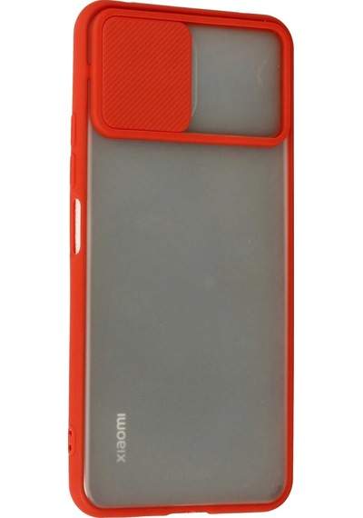 Newface Xiaomi Mi 11 Lite Kılıf Palm Buzlu Kamera Sürgülü Silikon Glblseme - 76 - Kırmızı