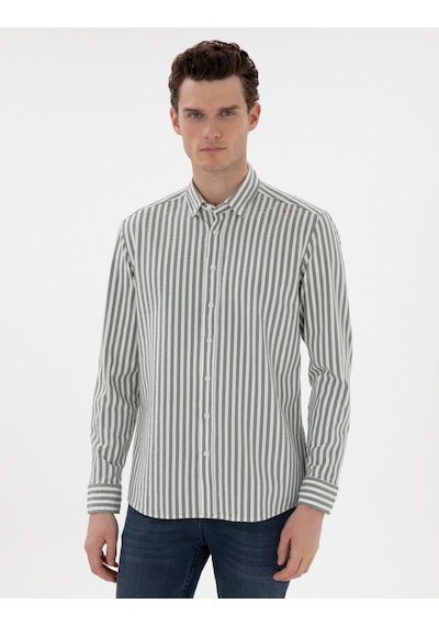 Pierre Cardin Erkek Haki Gömlek Desenli 50301533-vr027 Haki