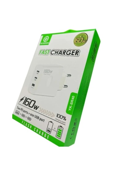 Yk Desıgn Yk-sr40 160w Pd/usb 3 Çıkışlı Şarj Başlığı Beyaz