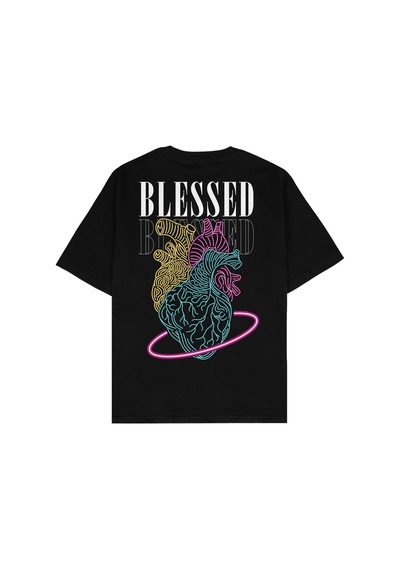 Startmore Adrift Blessed Siyah Oversize Unisex T-shirt Siyah