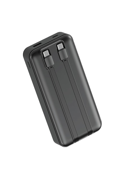 Dexım W4 20.000mah 2x Type C Kablolu 22.5w Pd Led Göstergeli 18w Giriş 20w Çıkış Powerbank - Dca0068 Siyah