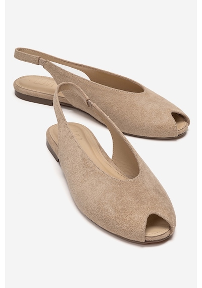 Luvishoes Serına Bej Süet Kadın Sandalet