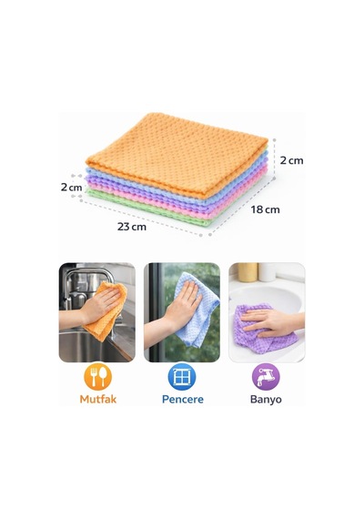 10 Adet Profesyonel Mikrofiber Temizlik Bezi Seti, Ultra Yüksek Emici, İz Ve Tüy Bırakmaz, Çizmeden Temizlik Sağlar, Dayanıklı Ve Defalarca Yıkanabilir, Çok Amaçlı Kullanım Düz Belirtilmemiş