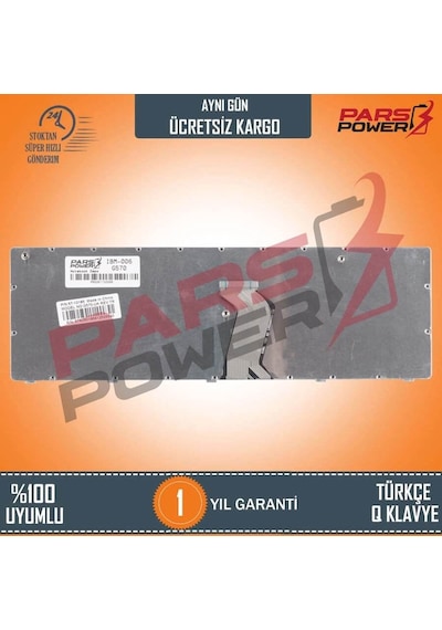 Parspower Lenovo Uyumlu Z560A Notebook Klavye (Siyah Tr)