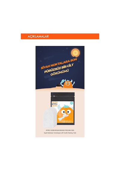 Missha A'PIEU Goblin Blackhead Peeling Pad Siyah Nokta ve Gözenek Temizleyici Peeling Ped