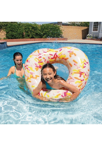Intex 56253 Kalp Şekilli Donut Simit 104 Cm, Su Sporları, Plaj Malzemesi, Şişme Ürün, Yüzme Aksesuarı, Kamp, Dalış, Güvenlik
