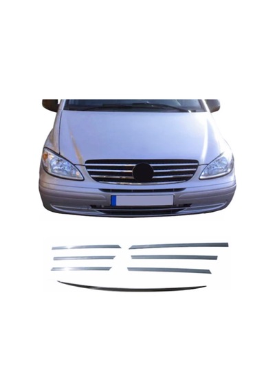Mercedes Vito W639 Krom Ön Panjur 7 Prç P.çelik 2003-2010 Arası