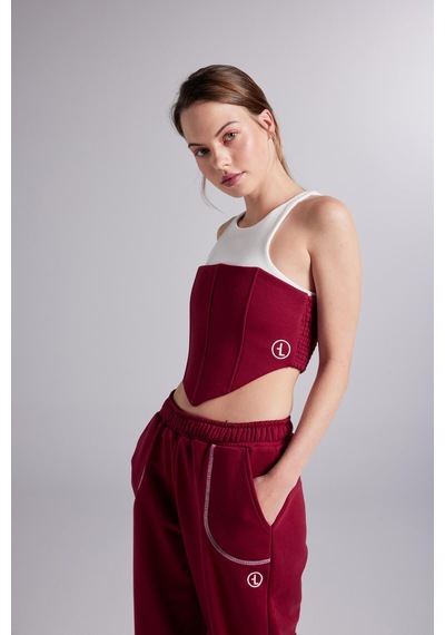 Holly Lolly Logolu Atletli Rhode Büstiyer Bordo