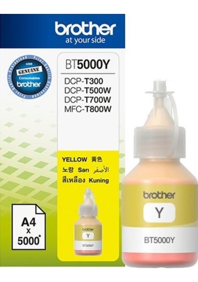 Brother BT5000Y Yellow Sarı 5.000 Sayfa Şişe Mürekkep DCP-T300-310-500-510-700-710 MFC-T800-810