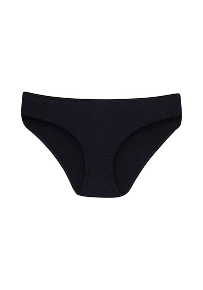 Astrid T Premium Renkli Giyim Spor Kadın Pamuklu Slip Külot 3'lü Paket Beyaz - Siyah - Ten