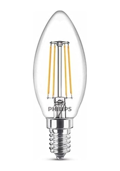 Led Classic 40w B35 Led Mum Filament Ampul, 2700k Sarı Işık, E14 İnce Duy, Dim Edilmez
