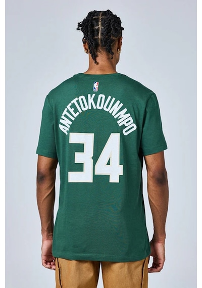 Nike Wilwaukee Bucks Nba Mens Tee Grafik Baskılı Pamuklu Erkek Tişört Yeşil