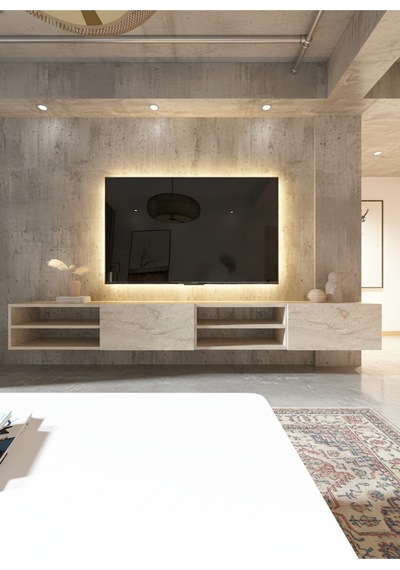 Resital Tv Ünitesi S2447-6 Traverten Traverten