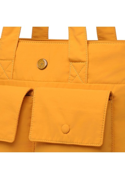 Smart Bags Mikro Poly Kumaş Büyük Boy Kadın Omuz Çantası 3345 Hardal