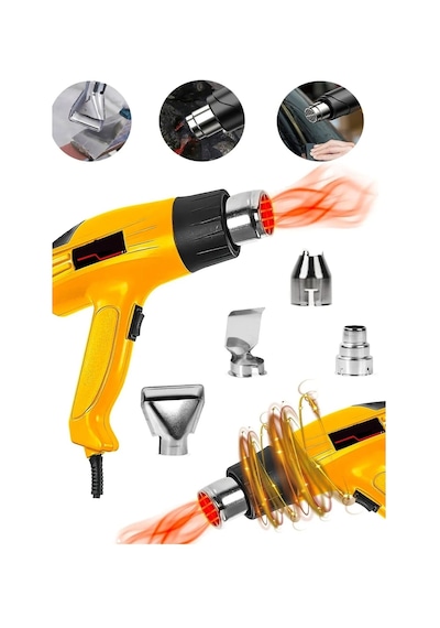 Profesyonel 4800 Watt Darbeye Dayanıklı Kademeli Sıcak Hava