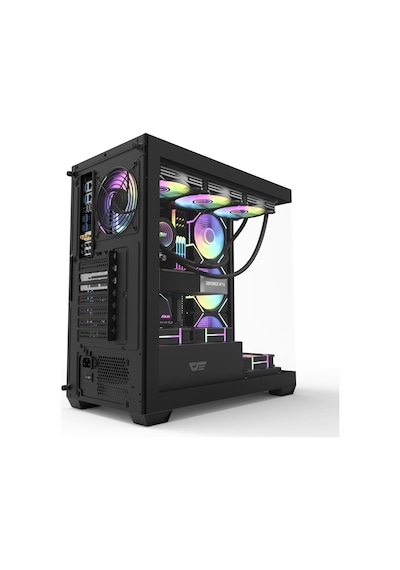 Aıgo Darkflash Ds900 750w 80+ Usb3.0 4x12cm Fan Temperlı Cam Sıyah Atx Oyuncu Kasası