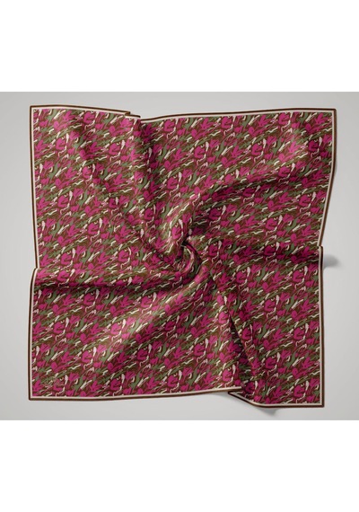 Silk Home Soft Eşarp 73091-29 Fuşya, Kızıl Kahve, Yeşil, Beyaz