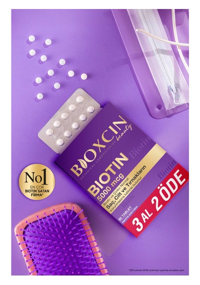 Biotin 5000 Mcg 90 Tablet Saç Tırnak Vitamini Çinko Takviyeli