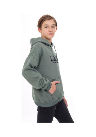 Toontoy Kids Toontoy Erkek Çocuk Oversize Kapüşonlu Cepli Düşük Omuz Baskılı Sweatshirt - 2 İplik Yeşil Toontoy Kids Toontoy Erkek Çocuk Oversize Kapüşonlu Cepli Düşük Omuz Baskılı Sweatshirt - 2 İplik Yeşil