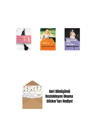 J. P. Sartre İle Söyleşiler + Müphemlik Ahlakı Üzerine - Pirus Ve Sineas + Nelson Algren'e Aşk Mektupları + Okuma Sticker'ları