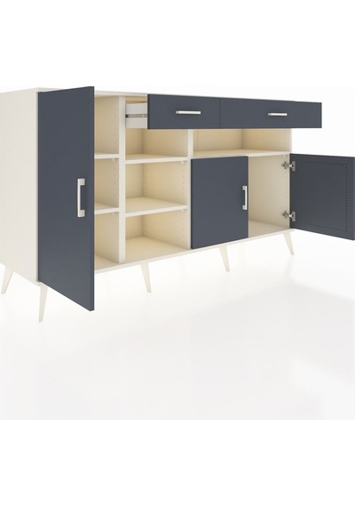 Hyperion Konsol 5 Raflı 2 Çekmeceli 3 Kapaklı 176x44x99 Aytaşı-antrasit Aytası/antrasıt - Aytası Hyperion Konsol 5 Raflı 2 Çekmeceli 3 Kapaklı 176x44x99 Aytaşı-antrasit Aytası/antrasıt - Aytası