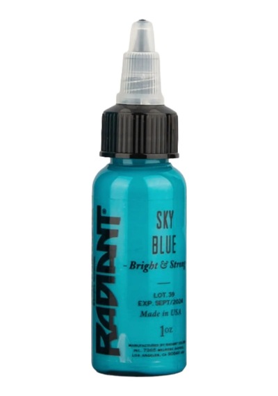 Sky Blue Radiant Dövme Boyası 30ml Açık Gökyüzü Mavisi Profesyonel Tattoo Ink