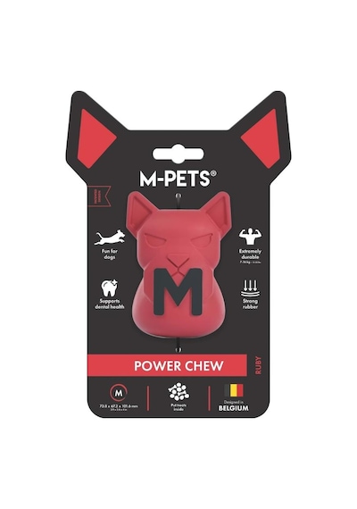 M-pets Power Chew Kauçuk Köpek Ödül Oyuncağı Ruby M