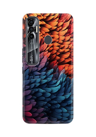 Tecno Spark 7 Pro Kılıf Boutique Baskılı Resimli Yapraklar Pcode -090