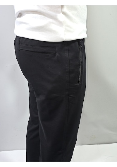 Jump Erkek Pamuklu Slim Fit Düz Paça Eşofman Altı Siyah