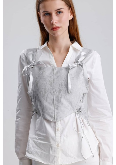 L'aura Corset Ophelia Bayan Korse Büstiyer Gri