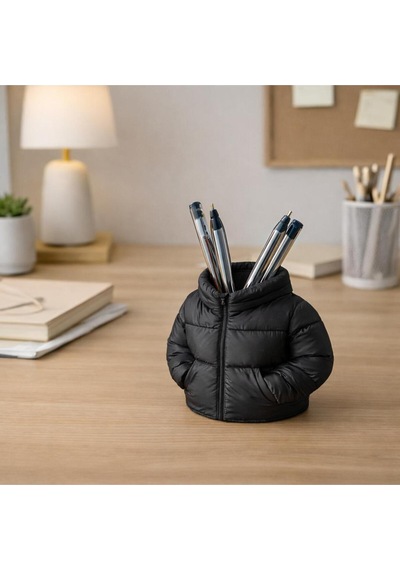3d Tasarım "şişme Mont" Serisi Dekoratif Kalemlik Ve Organizer