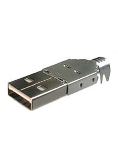 Usb Tip A 4p Erkek, Beyaz İzolatör-18093