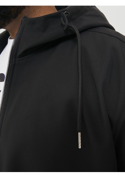 Jack & Jones Büyük Beden Kapüşonlu Ceket - Basic - 12236331 Black Siyah