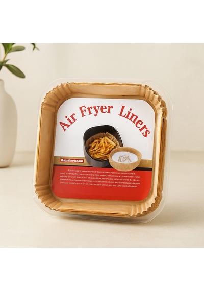 Air Fryer Kağıt Pişirme Kalıbı Kare 16x4.5 Cm 50'li Çok Renkli