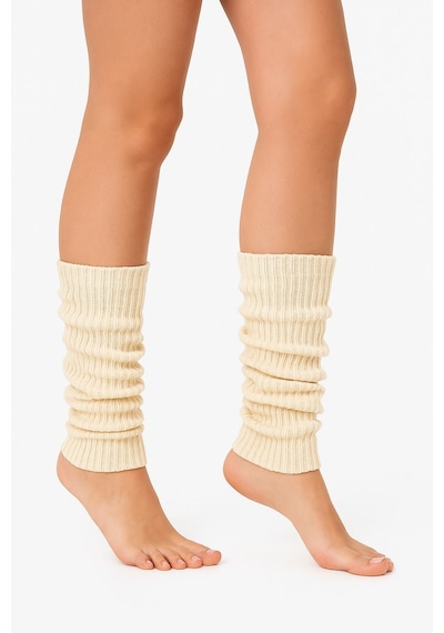 Kadın Triko Tozluk Yumuşak Esnek Diz Altı Bacak Isıtıcı Leg Warmers EKru