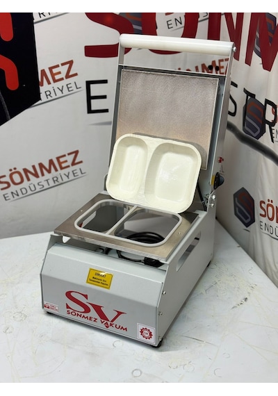 Sönmez Vakum 2 Bölme Karton Tabak Kapatma Yapıştırma Makinesi