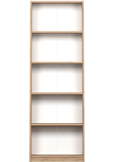 Max 5 Raflı Kitaplık - Florida Meşe 58x170x23 Cm Meşe