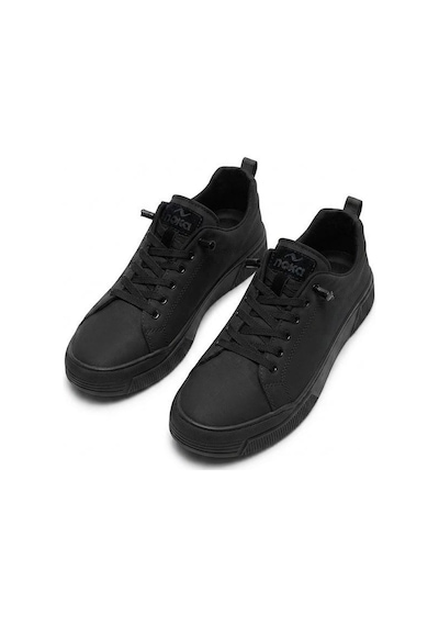Fort Noka North Rahat Lastik Bağcıklı Sneaker Keten Erkek Ayakkabı Siyah